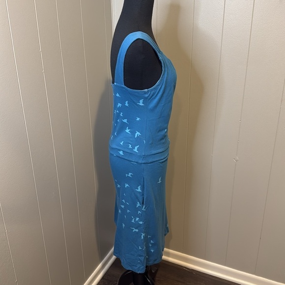 Toad & Co Women’s Extra Small Tank Midi Dress Stretch Fitted Elastic Waist - Picture 3 of 7